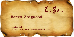Borza Zsigmond névjegykártya