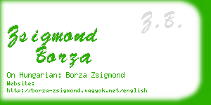 zsigmond borza business card